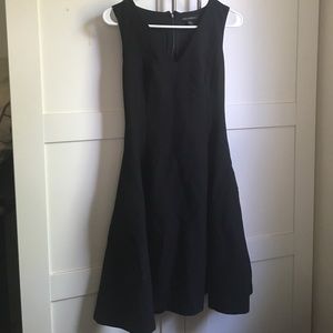 V-neck fit and flare dress - banana republic