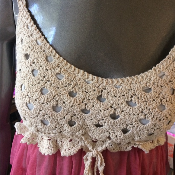 J Gee Boho Crochet Top Dress - Picture 3 of 5