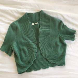 wool scalloped bolero