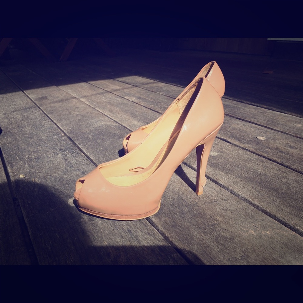 Zara nude high heels with a bit of platform