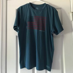 Life Is Good American Flag Tee