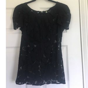 Ruffle lace top ANTHROPOLOGY