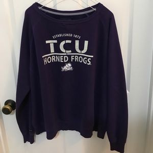 Women's TCU sweatshirt extra soft and fits like XL