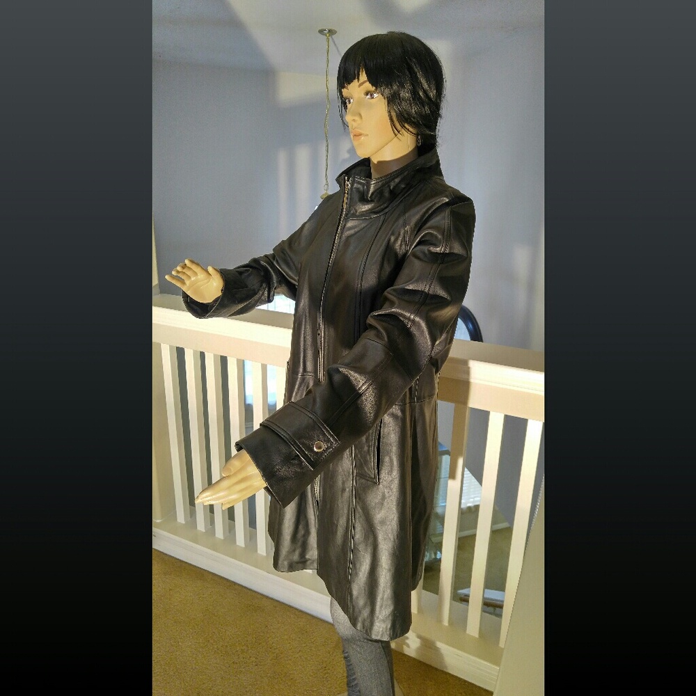 Centigrade leather coat