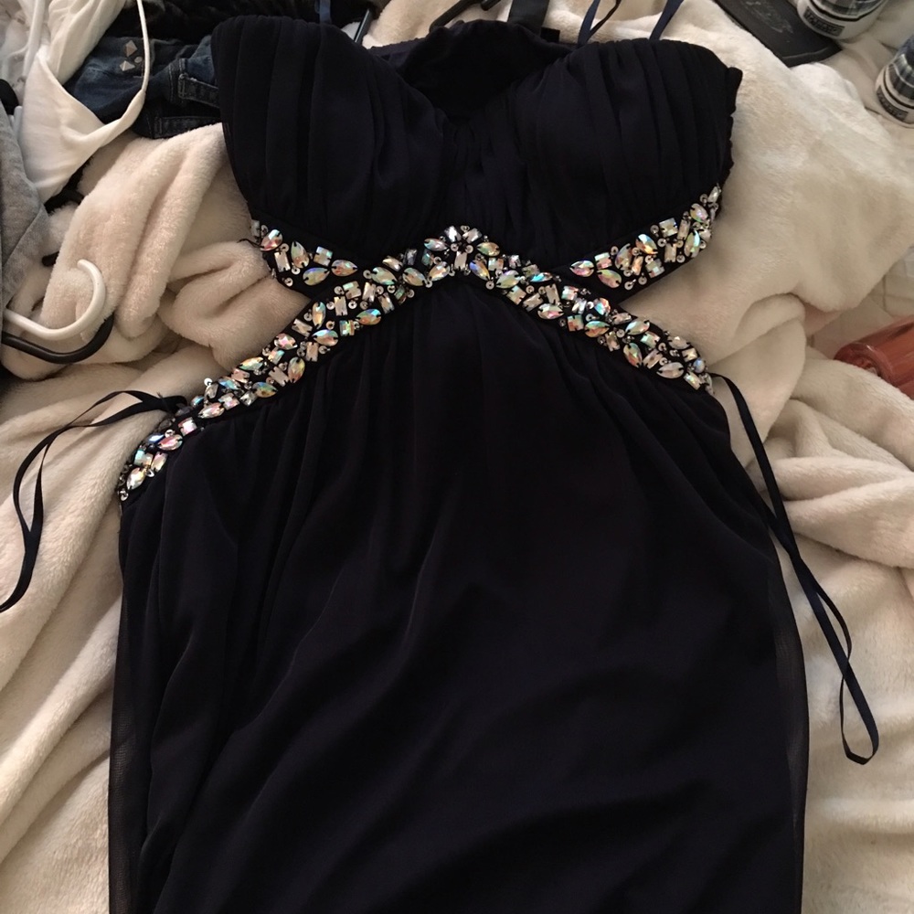 Strapless prom dress