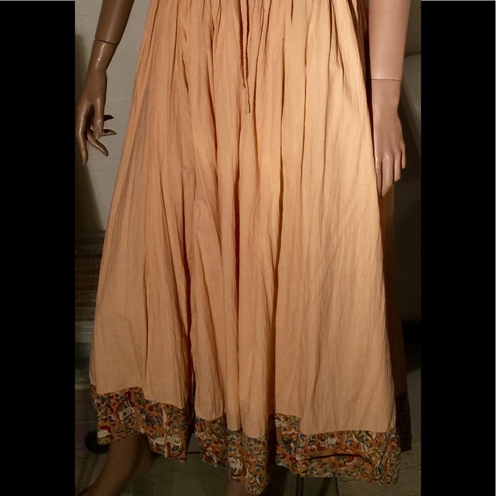 Autumn Colors Broomstick MAXI Skirt w/ Border~BOHO