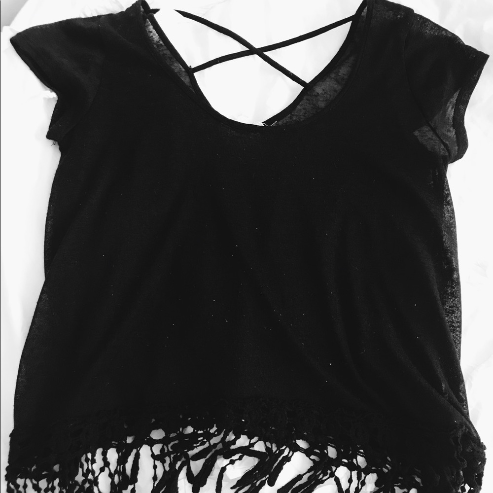 Fringe hem shirt