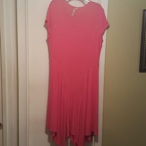 Adorable pink t-shirt dress