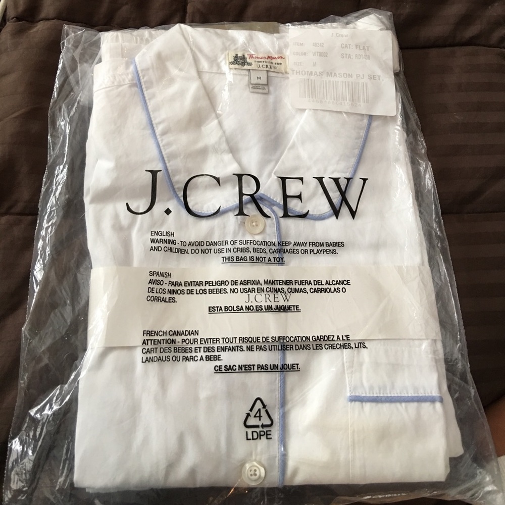 Thomas Mason For J. Crew Pajama Set-M,White