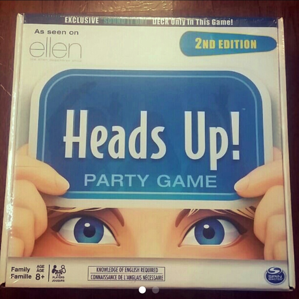 Heads Up Ellen Board Game Trivia
