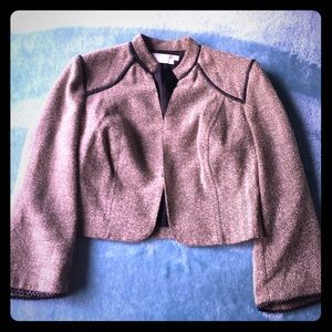 BCBG sportswear short jacket with leather trim