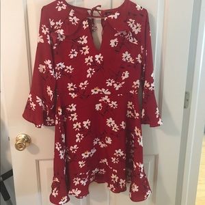 Floral Ruffle Tea Dress