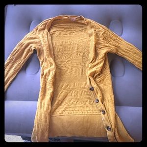 Yellow cardigan