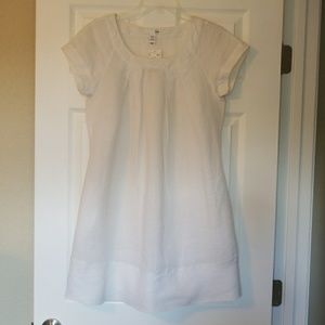 White linen dress