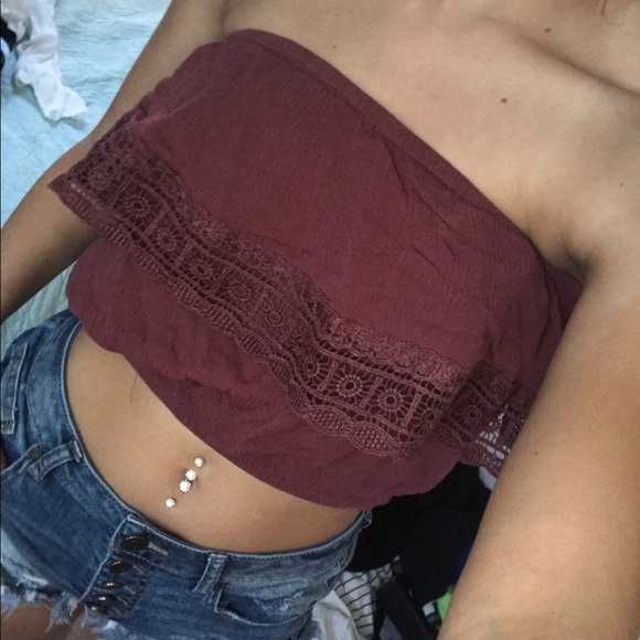 Charlotte Russe Tops - Charlotte Russe maroon tube top