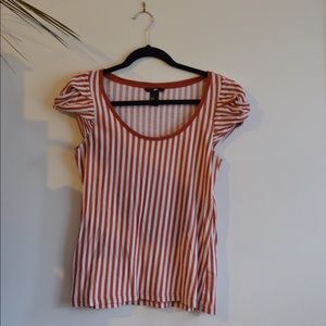 Striped short sleeve H&M top
