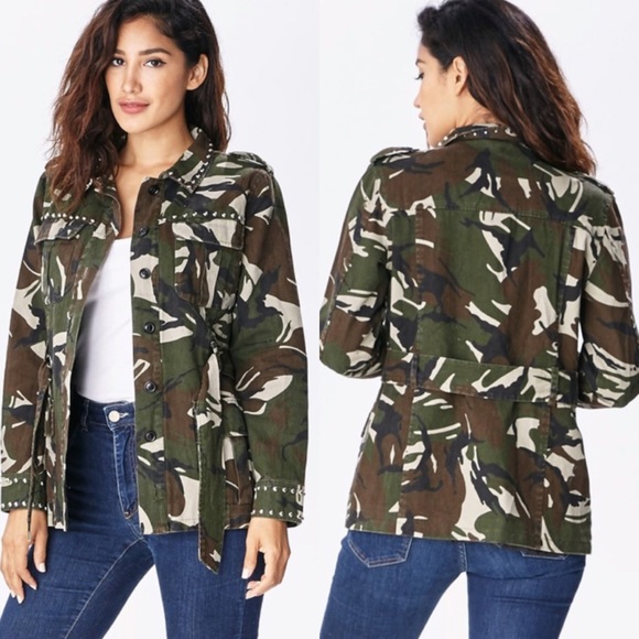 LAST 1 • Camo Army Studded Utility Jacket - Picture 3 of 7