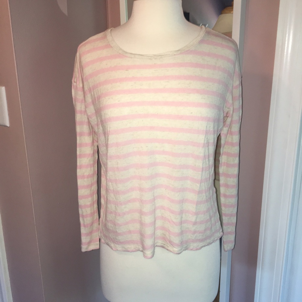Stripped long sleeve top