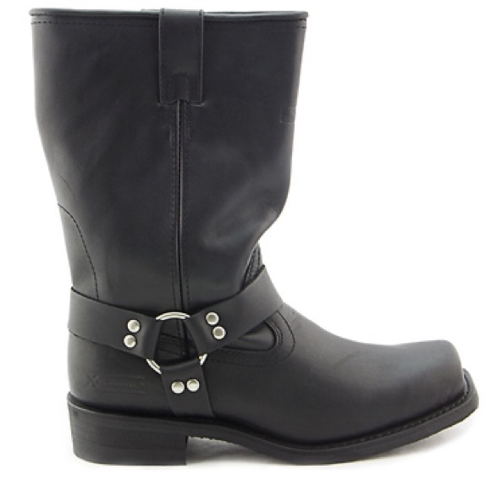 Xelement Black Harness Motorcycle Biker Boots