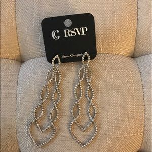 DIAMOND CHANDLER EARRINGS by CHARMING CHARLIE