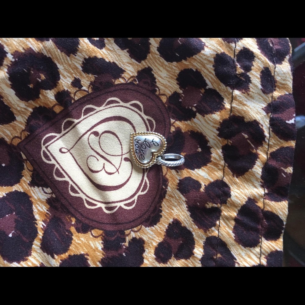 Gold and silver I Love You Brighton Charm.