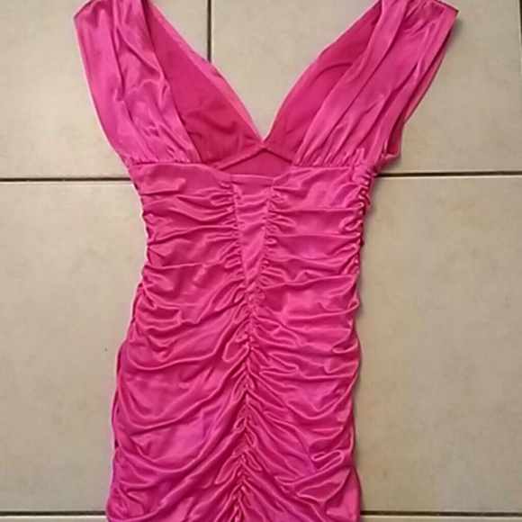 HOT PINK COCKTAIL DRESS GORGEOUS - Picture 4 of 4