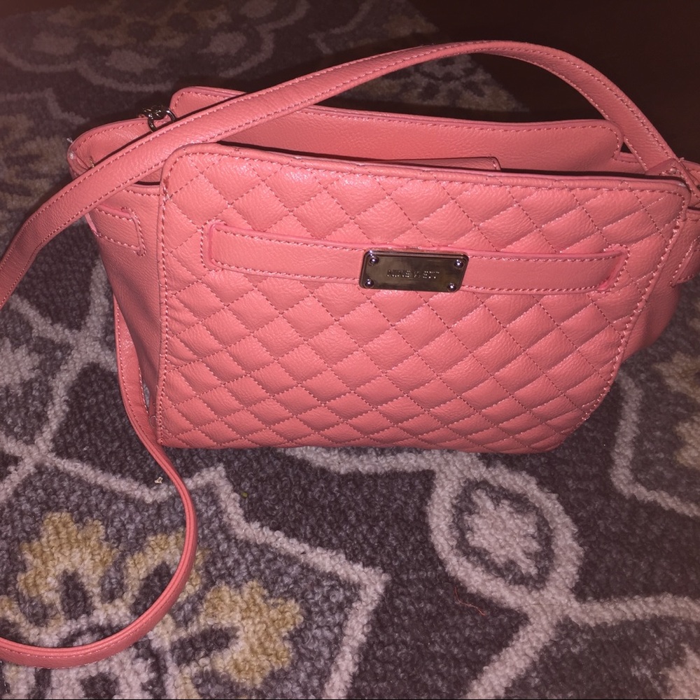 Coral Belt Quilted Crossbody
