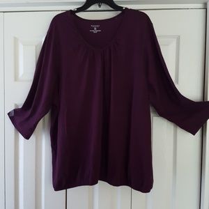 Sonoma Tunic Length 3/4 Sleeve Top 3X