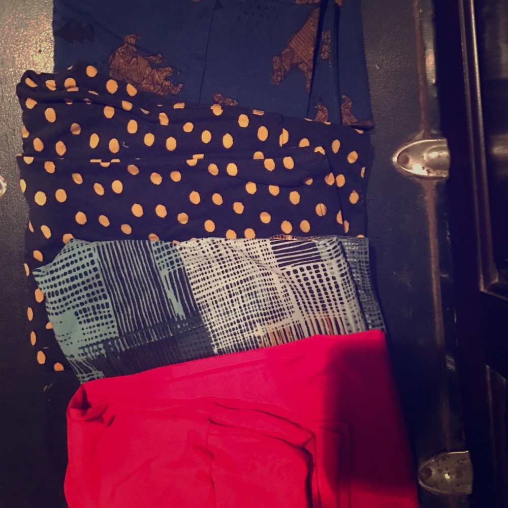 Set of 4 OS LuLaRoe leggings