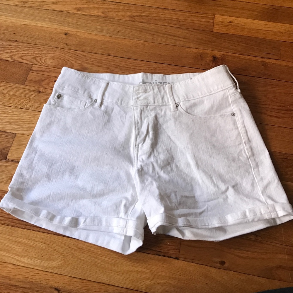 White denim shorts