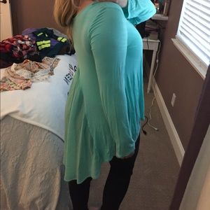 BKE Teal Hi Low Flowy Tunic