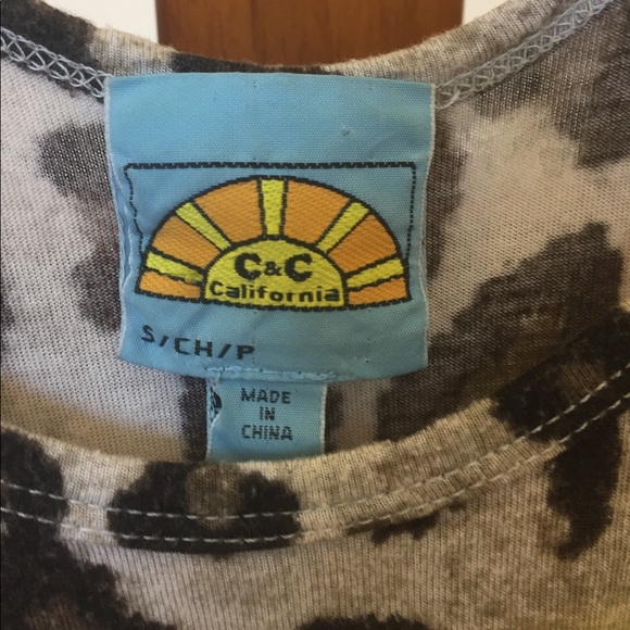 C&C California High-Low Leopard Print Tank Top - Picture 3 of 3