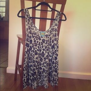 C&C California High-Low Leopard Print Tank Top