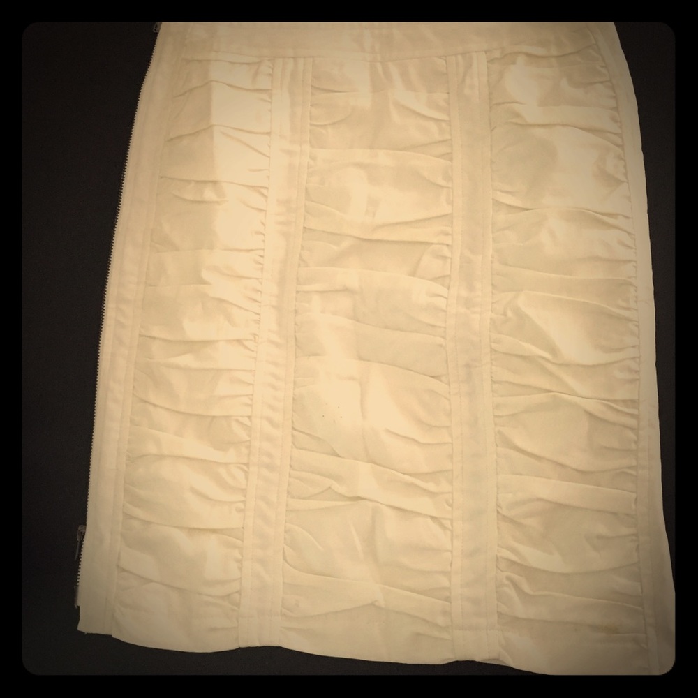 Nanette Lepore white skirt with side zippers