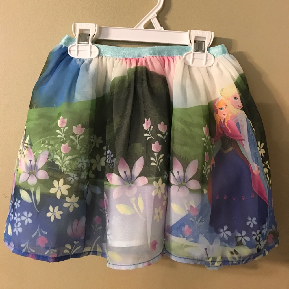 Disney Frozen sheer skirt.