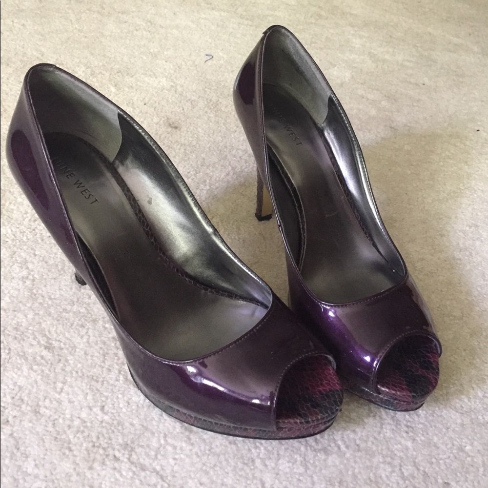 Nine West purple heels