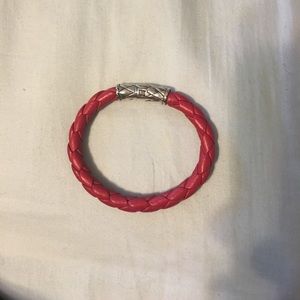 John Hardy red leather bracelet