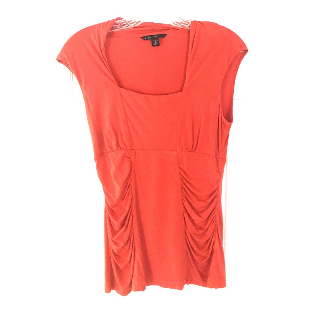 Orange banana shirt- great fabric.