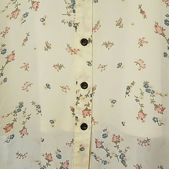 Beautiful Floral Light Cream Maxi Dress! - Picture 2 of 4