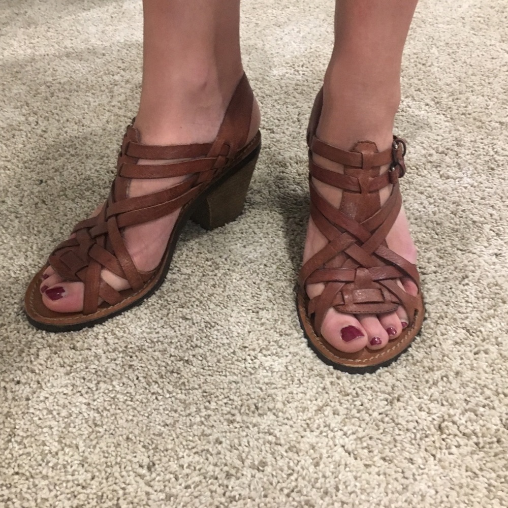Lucky brand strappy sandal heel.