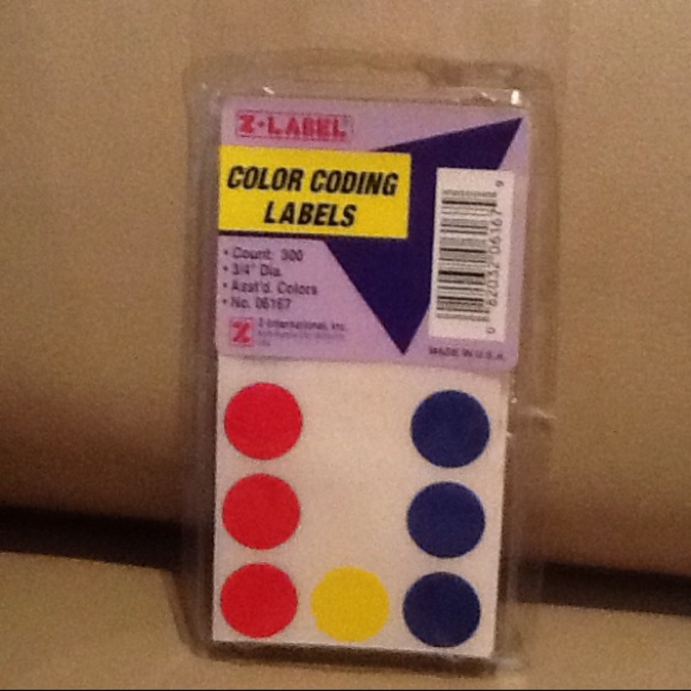 Color coding labels 1,200