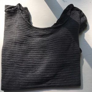 BR wide boat neck top in grey, size XS