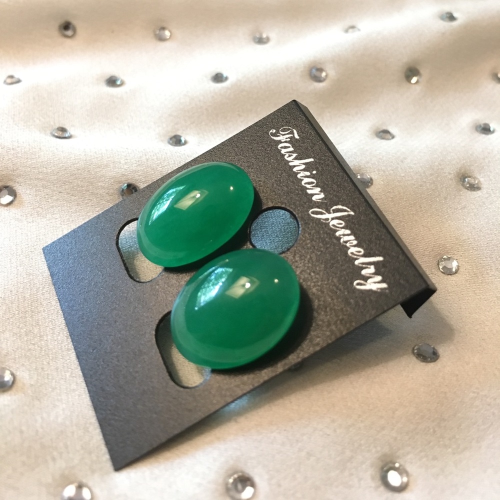 Jade Stud Earrings from Hong Kong