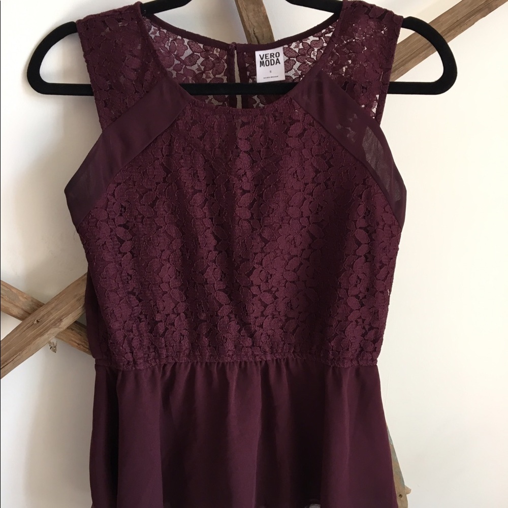 Plum Peplum top