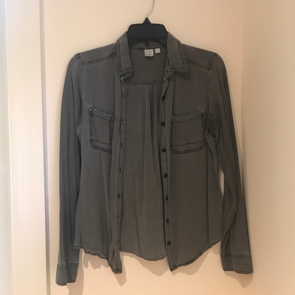 BP gray button down