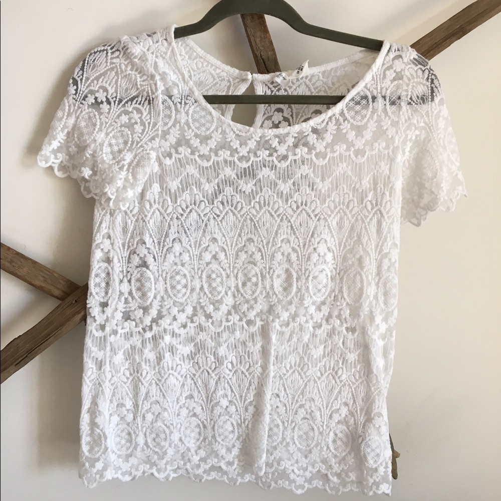 White lace blouse