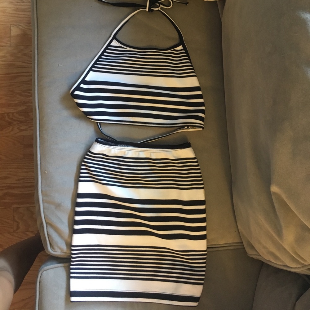 SOLD RARE AA striped ponte set