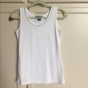 Christine Alexander white tank top