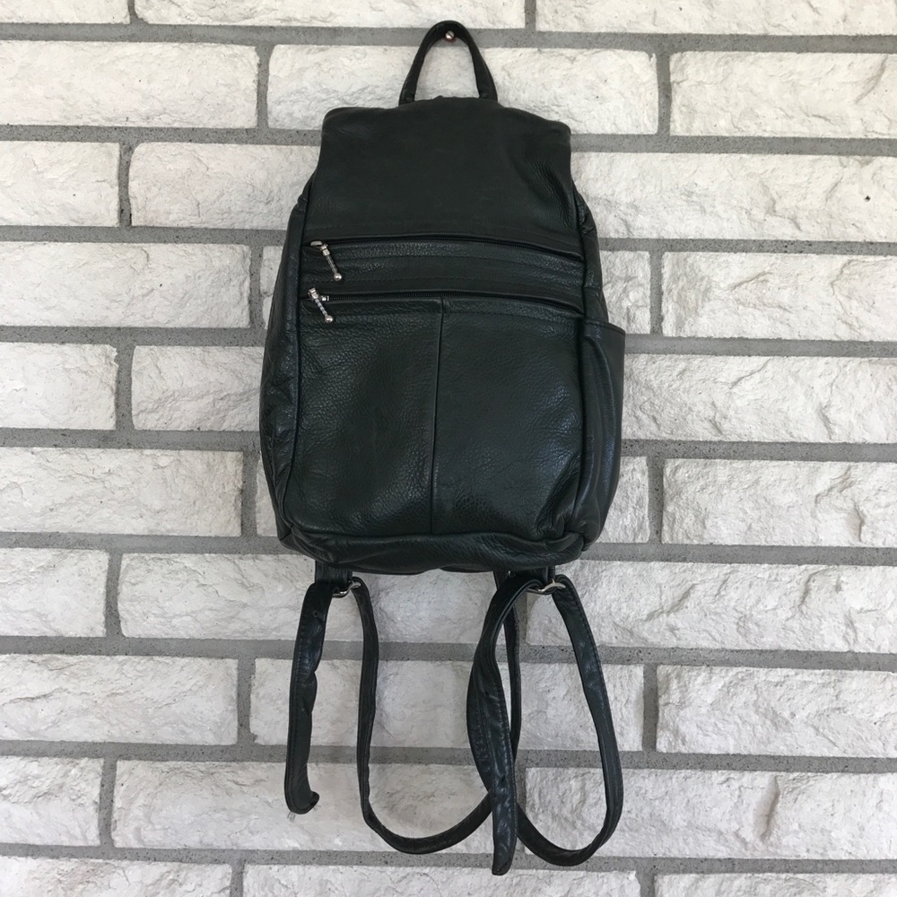 Maple Leather Company side-opening backpack