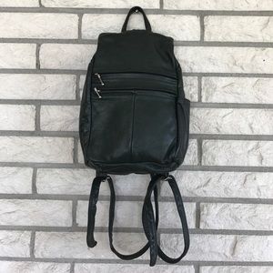 Maple Leather Company side-opening backpack